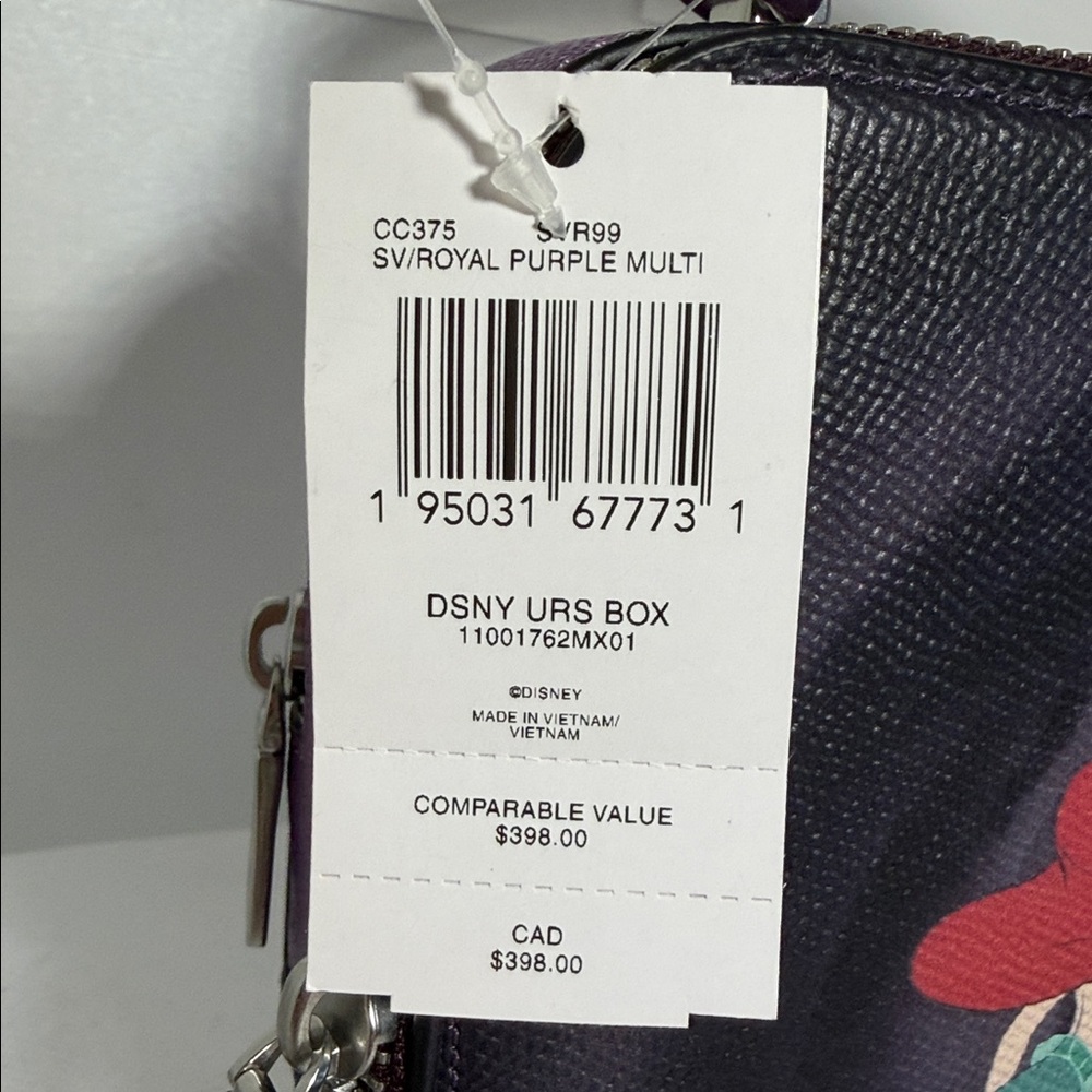 Disney x Coach Villains Ursula Ariel Box Crossbody Bag Little Mermaid NWT CC375 - Picture 13 of 16